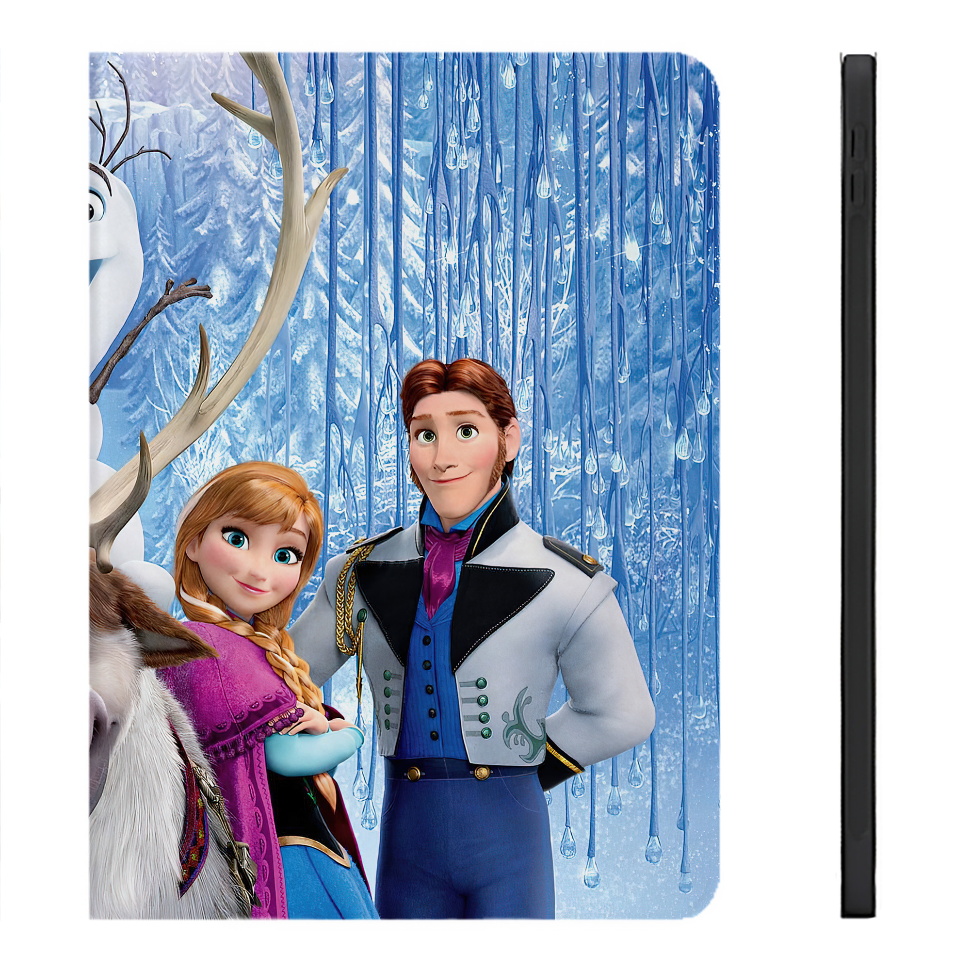 （画像用） アナと雪の女王 アンナ エルサ Frozen Anna Elsa IPadケース ペンホルダー付き ブックスタイルデザイン